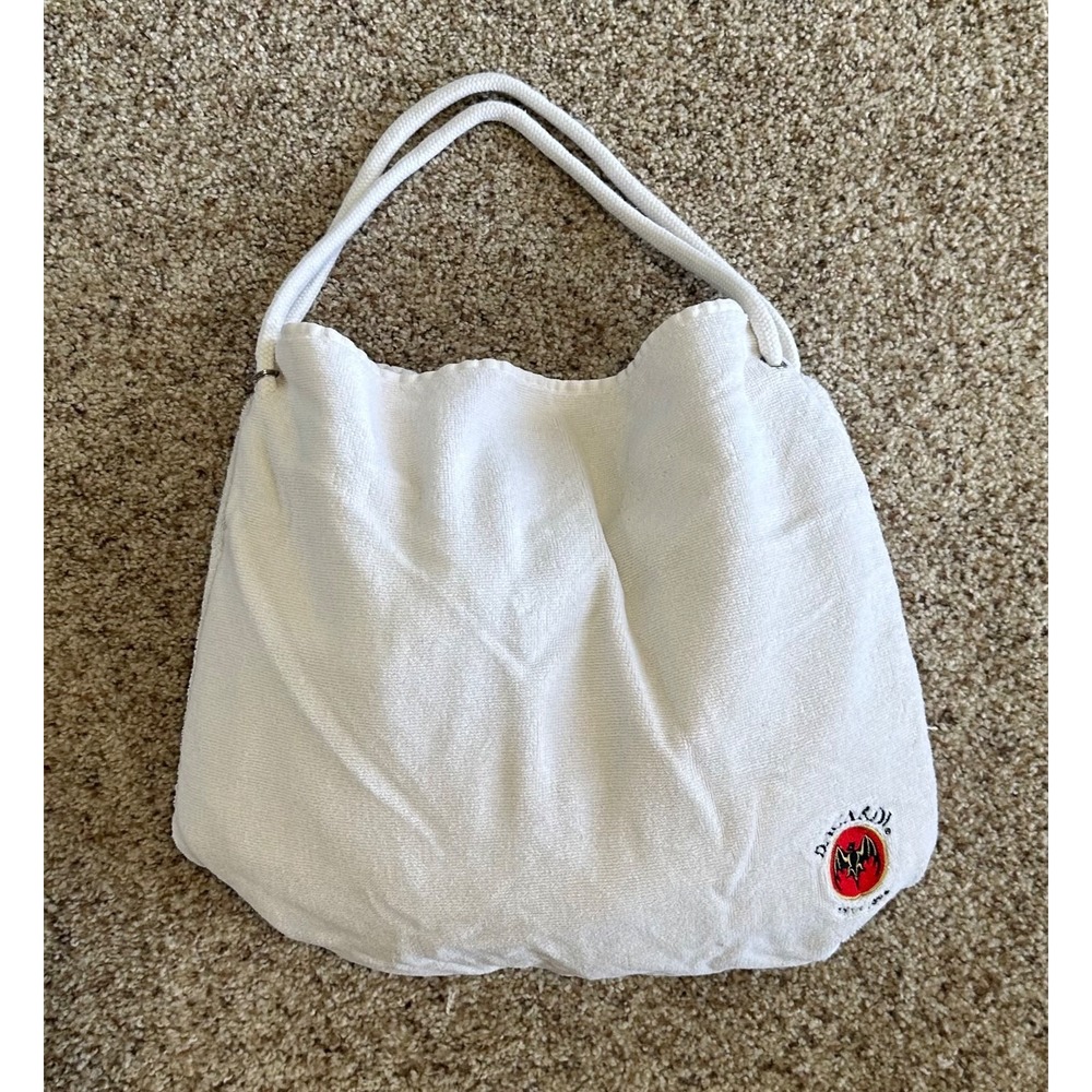 BACARDI Logo XL Beach Towel Folds Into Built In Carrying Bag Promotional Item
